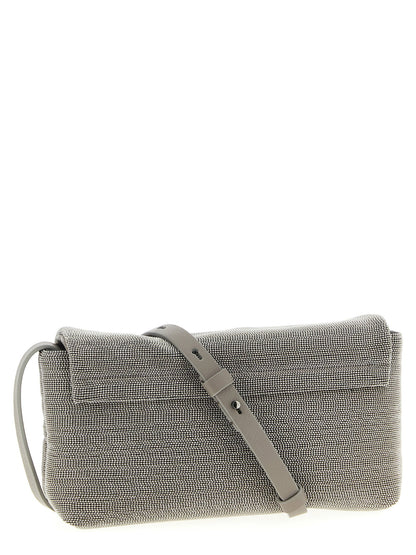 Brunello Cucinelli Monile Crossbody Bag Silver