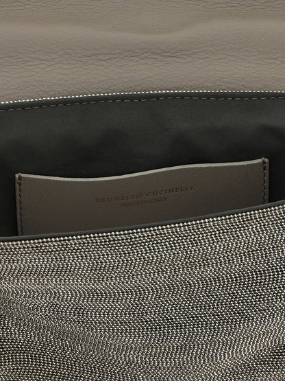 Brunello Cucinelli Monile Crossbody Bag Silver