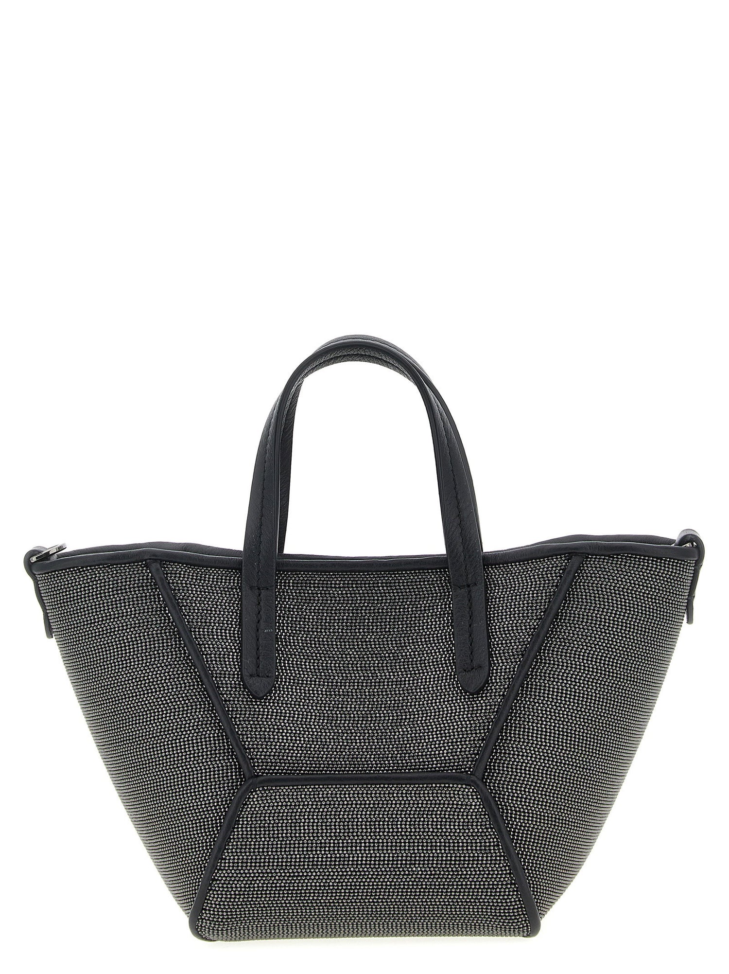 Brunello Cucinelli Bc Duo Mini Precious Handbag Black