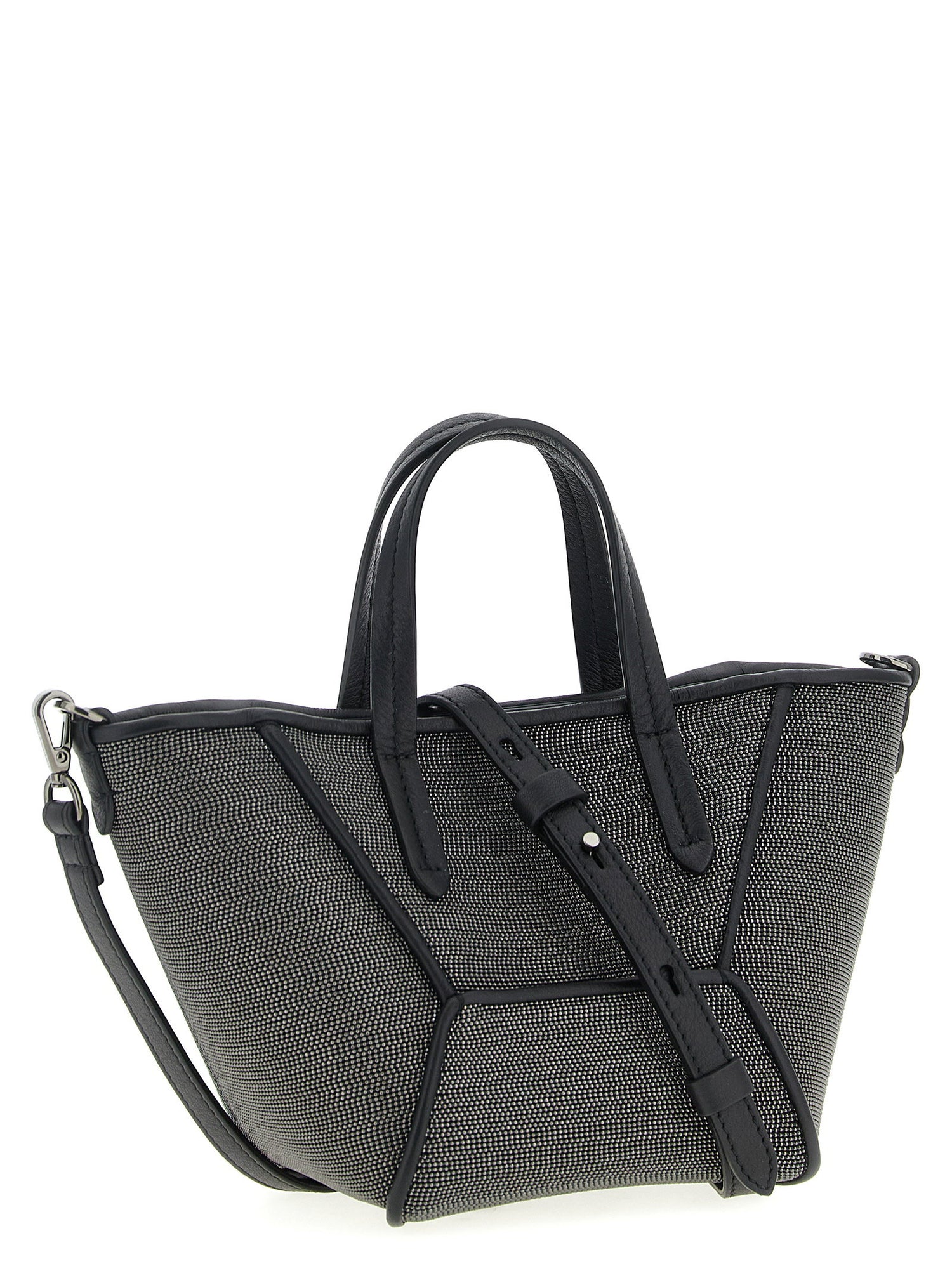 Brunello Cucinelli Bc Duo Mini Precious Handbag Black