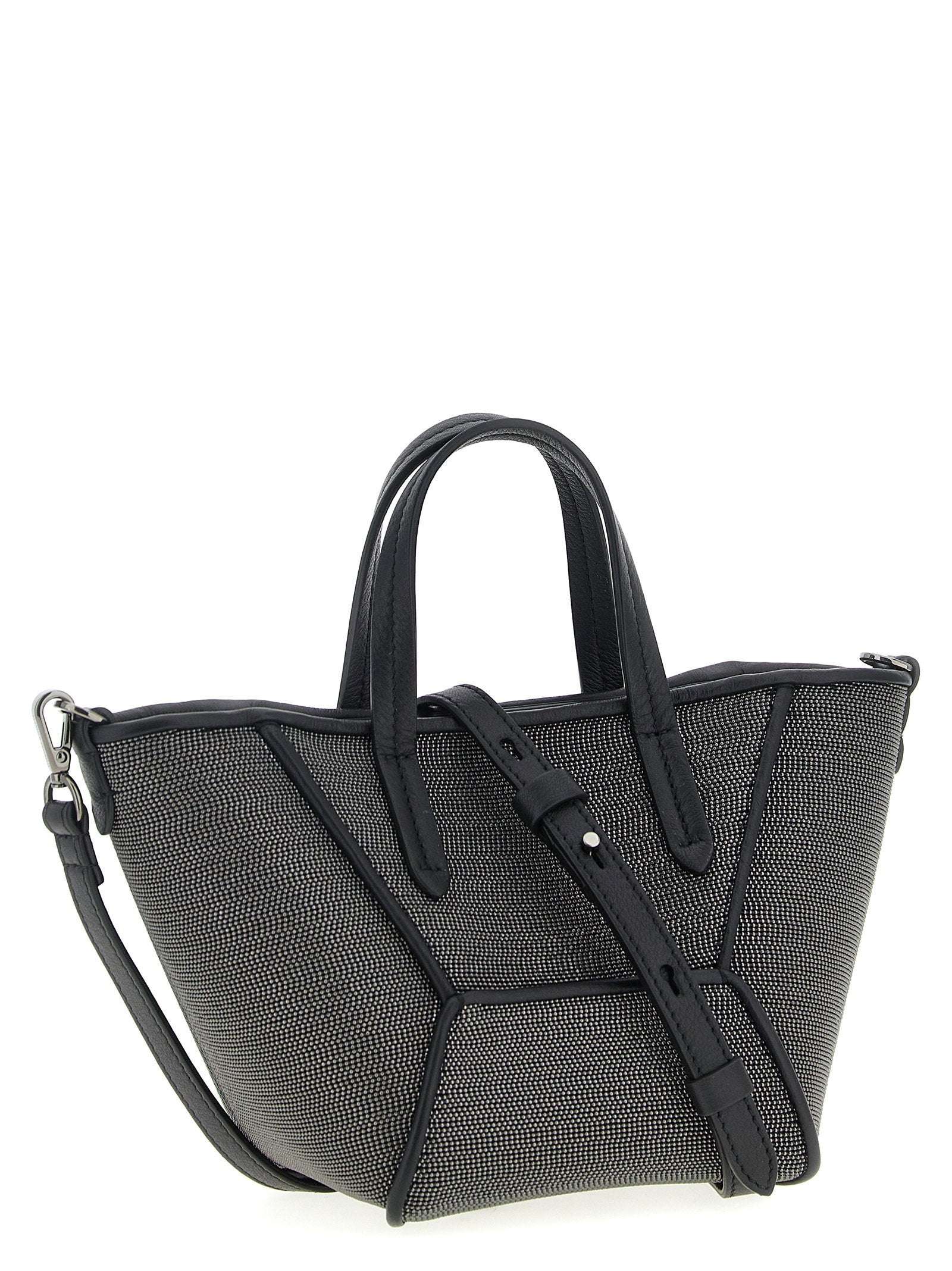 Brunello Cucinelli Bc Duo Mini Precious Handbag Black