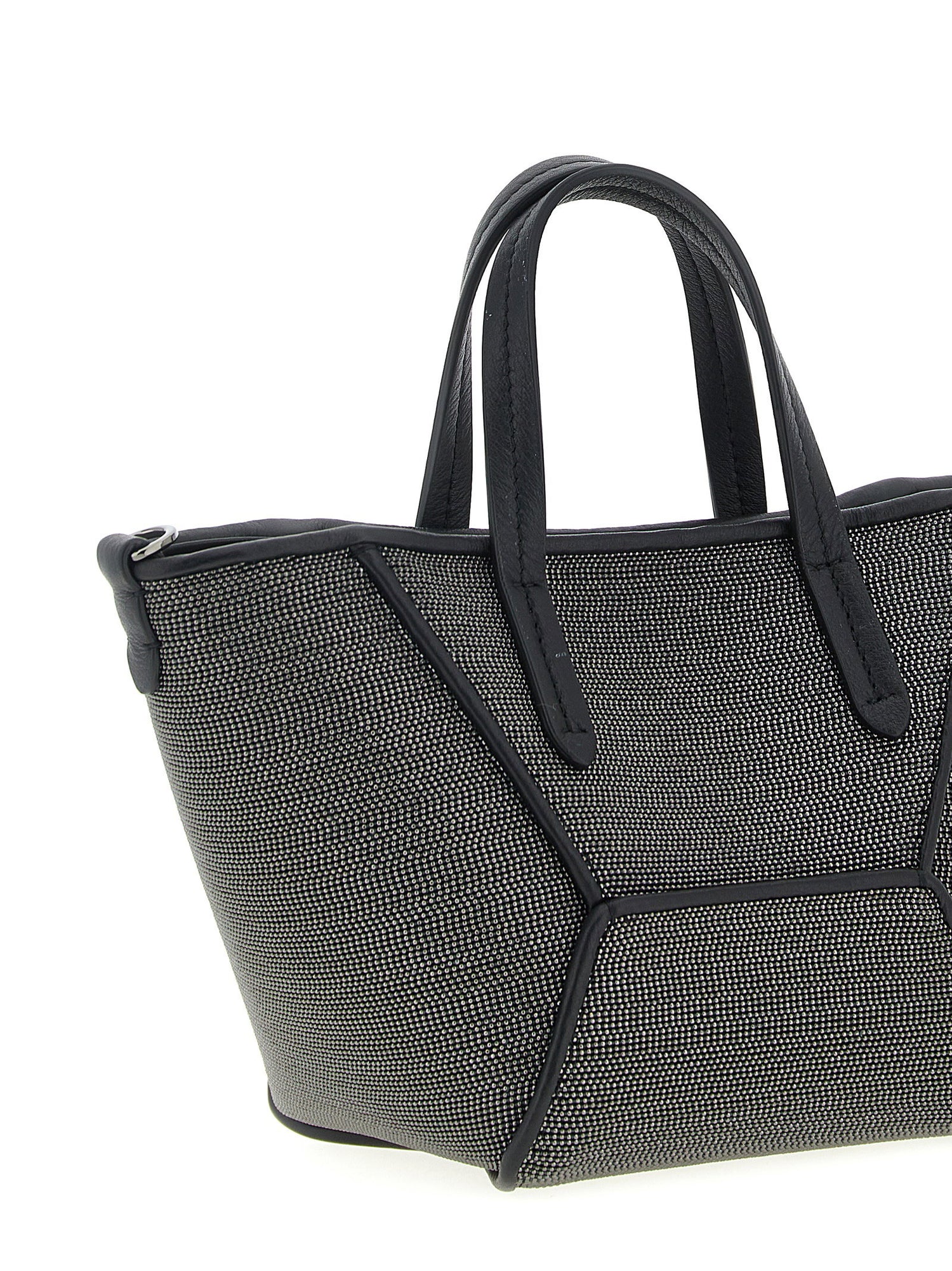 Brunello Cucinelli Bc Duo Mini Precious Handbag Black