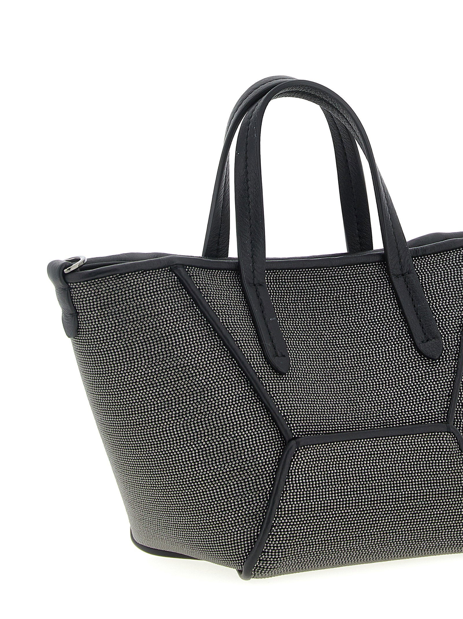 Brunello Cucinelli Bc Duo Mini Precious Handbag Black
