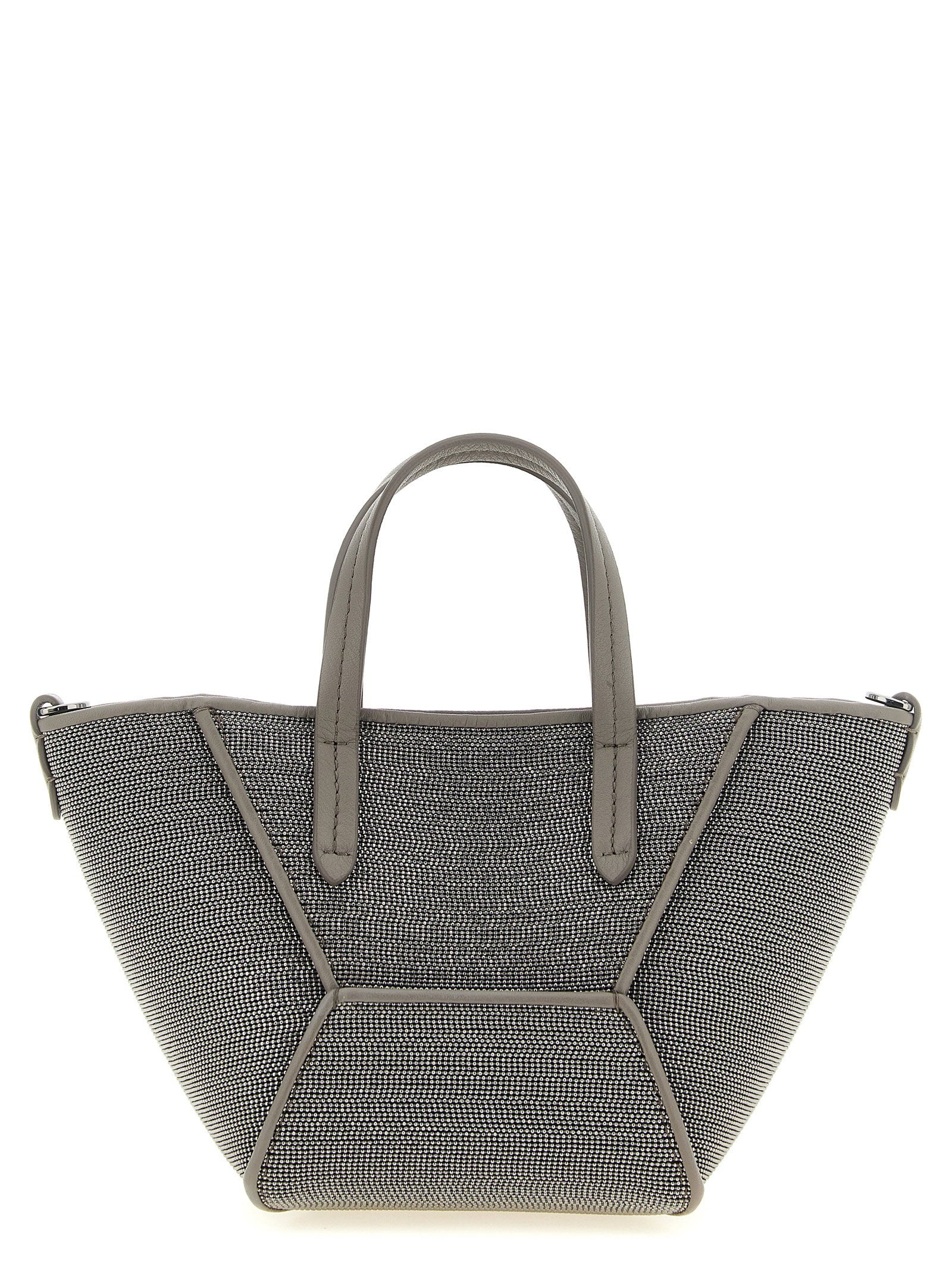 Brunello Cucinelli Bc Duo Mini Precious Handbag Gray