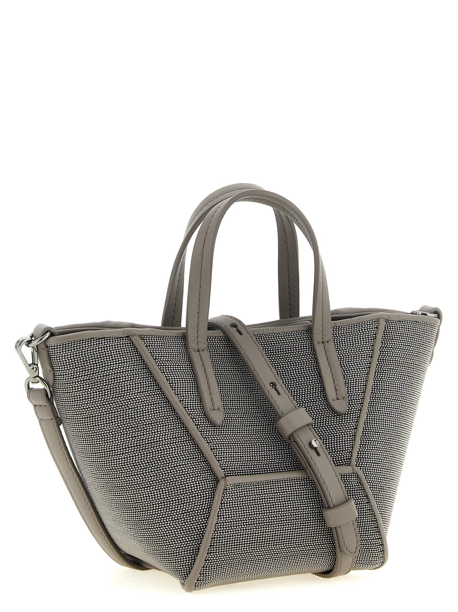 Brunello Cucinelli Bc Duo Mini Precious Handbag Gray