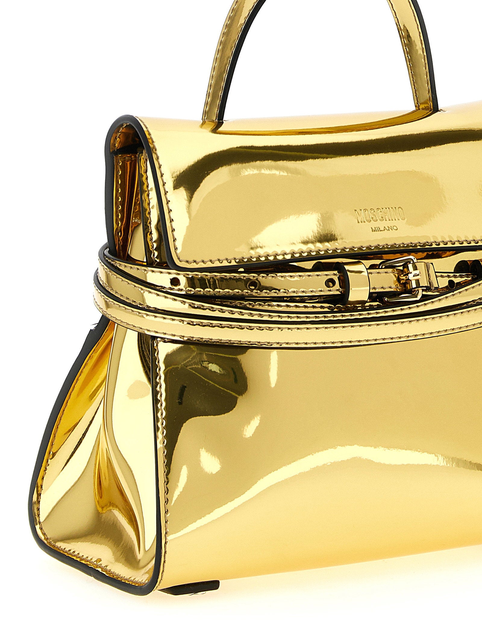 Moschino Tie Me Handbag Gold
