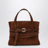 Moschino Medium Suede Leather Handbag Brown
