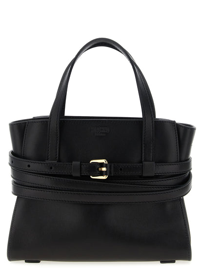 Moschino Tie Me Small Handbag Black