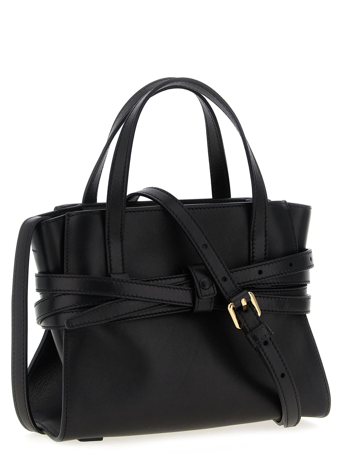 Moschino Tie Me Small Handbag Black