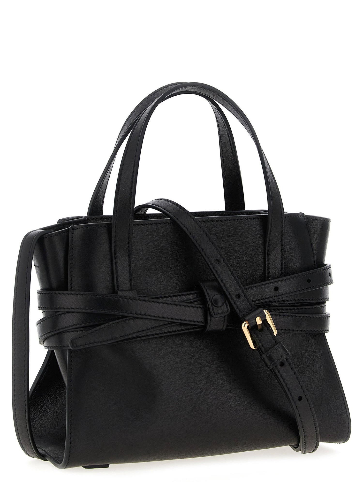 Moschino Tie Me Small Handbag Black