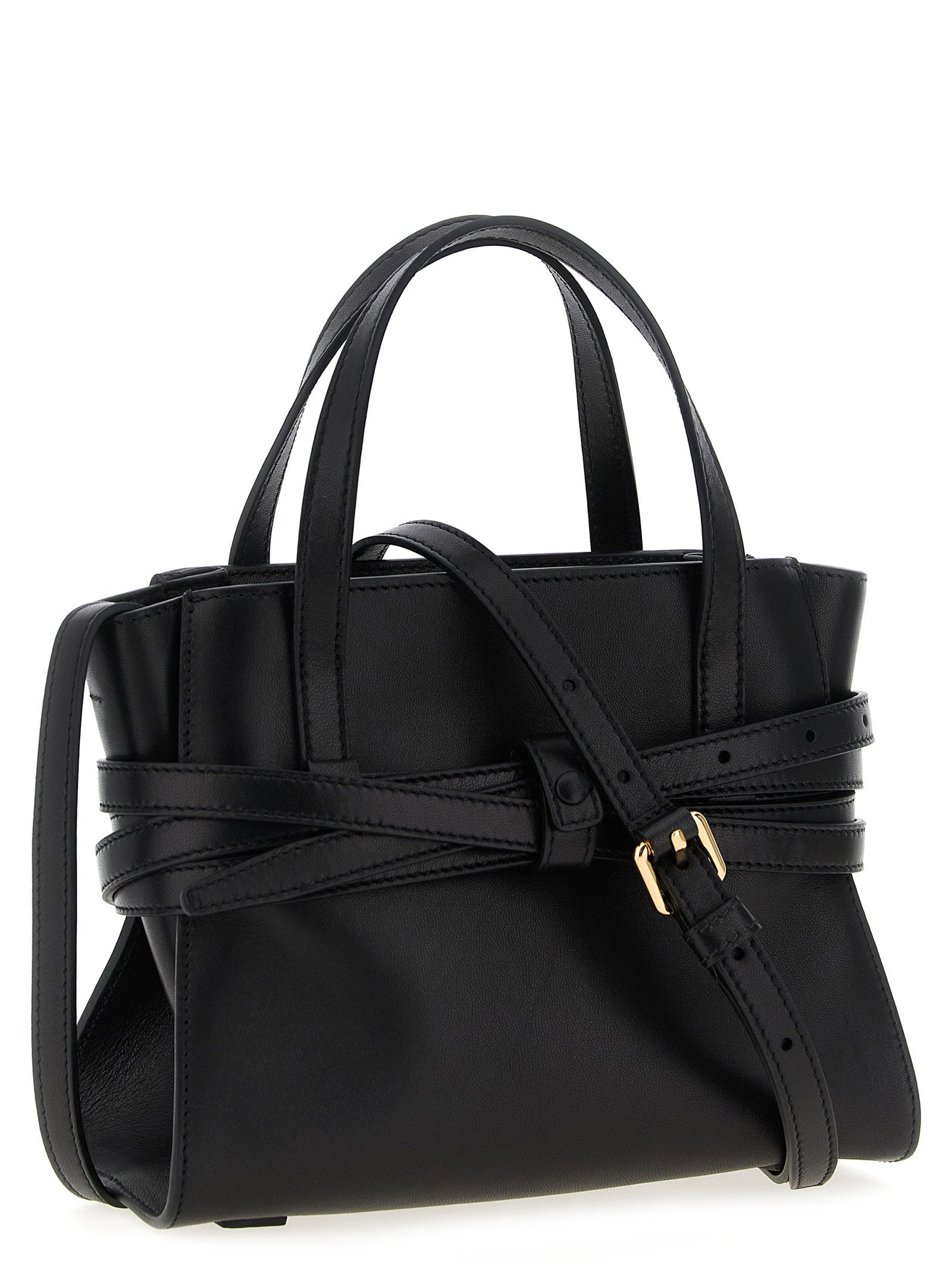 Moschino Tie Me Small Handbag Black
