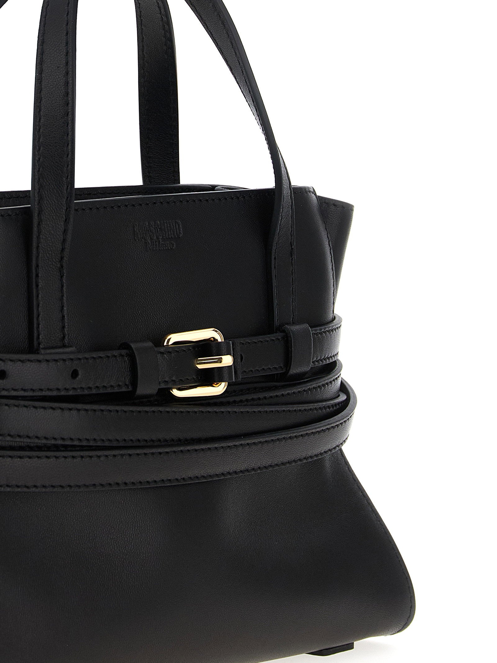 Moschino Tie Me Small Handbag Black