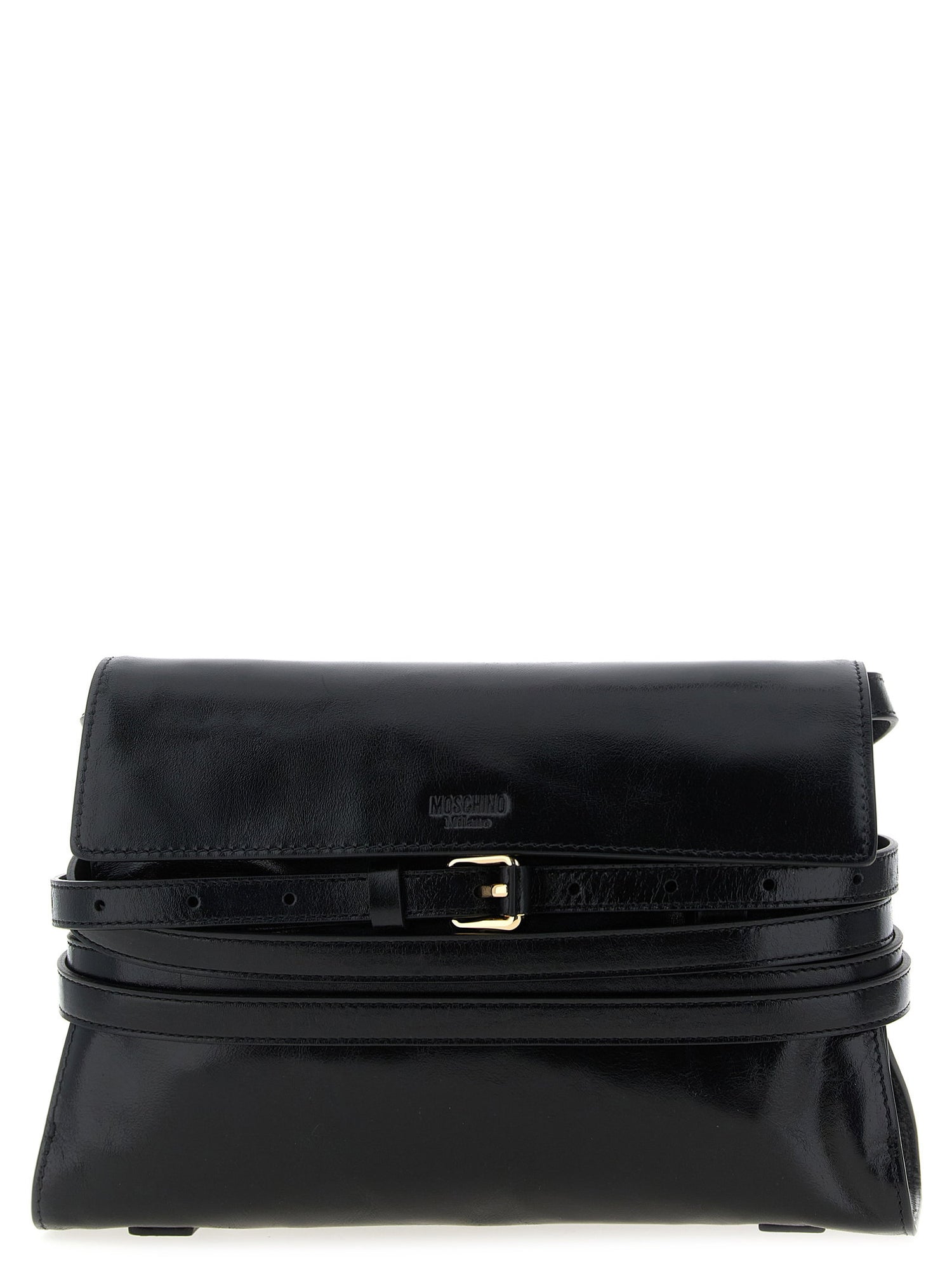 Moschino Tie Me Crossbody Bag Black
