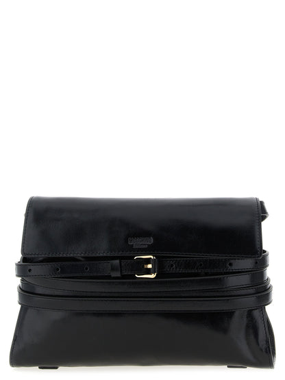 Moschino Tie Me Crossbody Bag Black