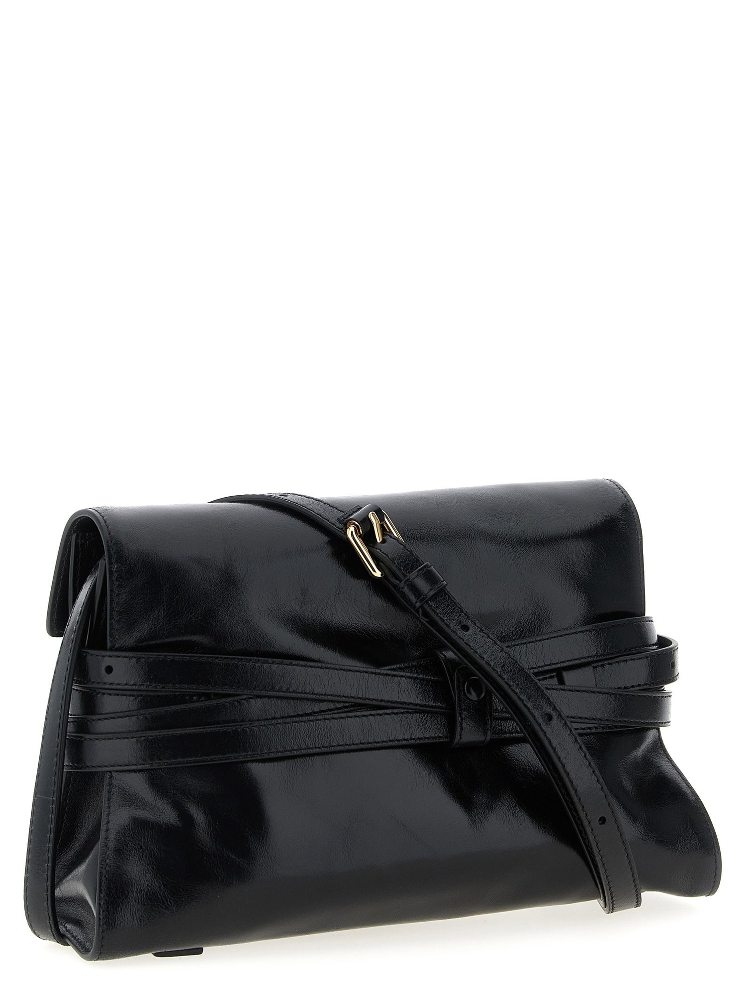 Moschino Tie Me Crossbody Bag Black