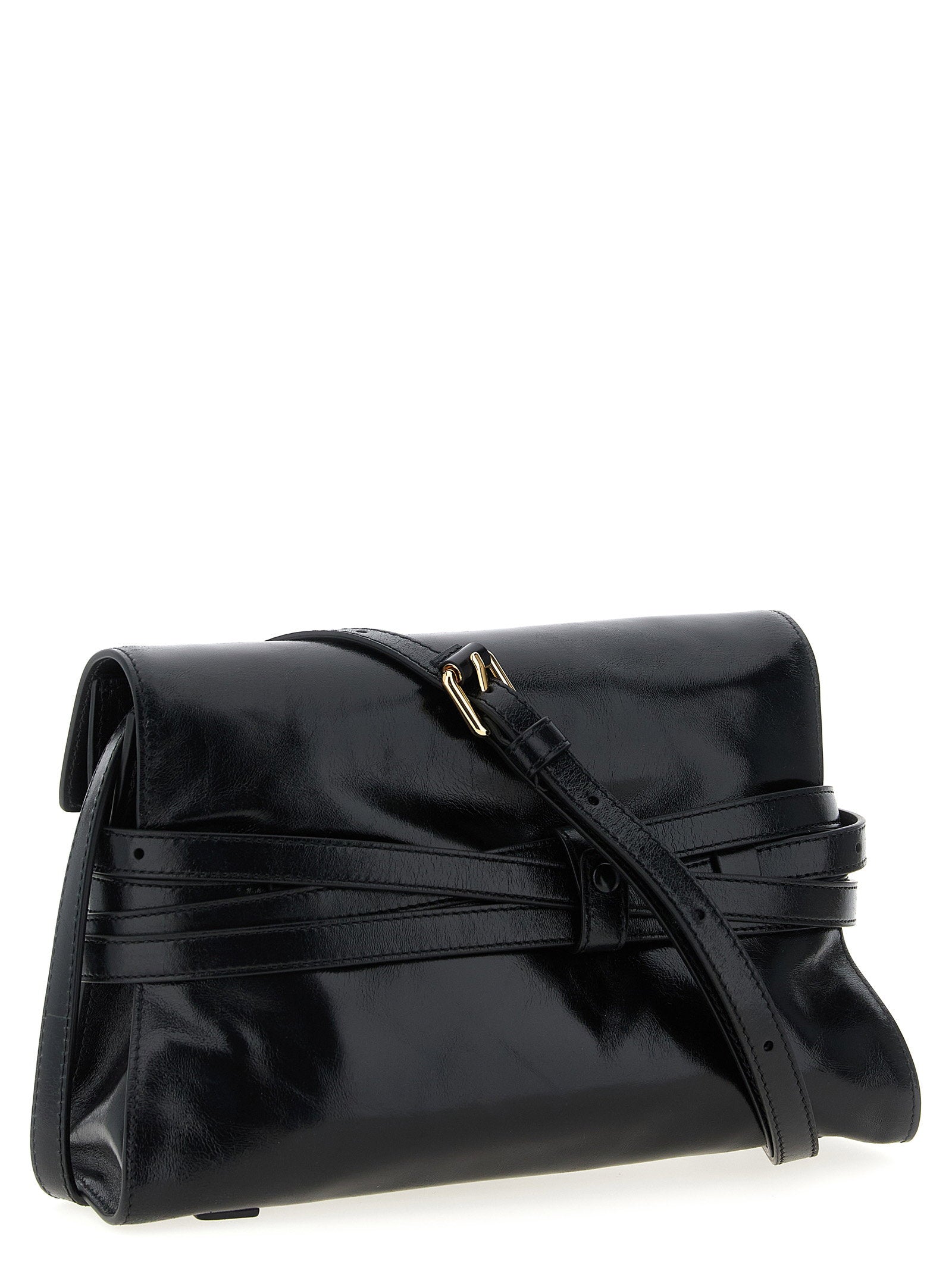 Moschino Tie Me Crossbody Bag Black