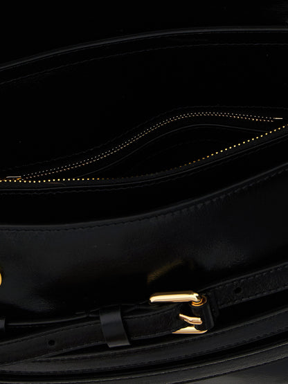 Moschino Tie Me Crossbody Bag Black
