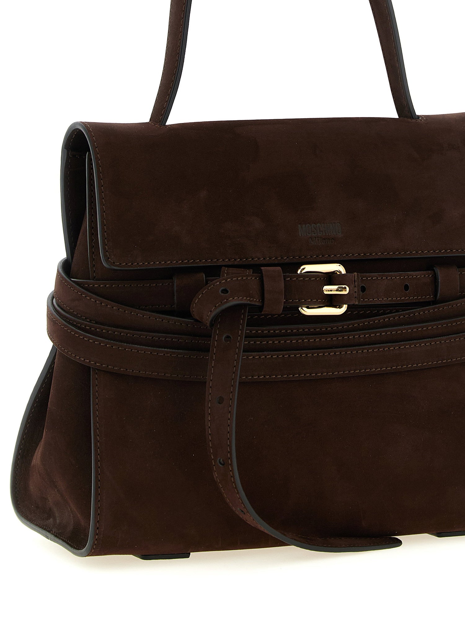 Moschino Regular Tie Me Handbag Brown