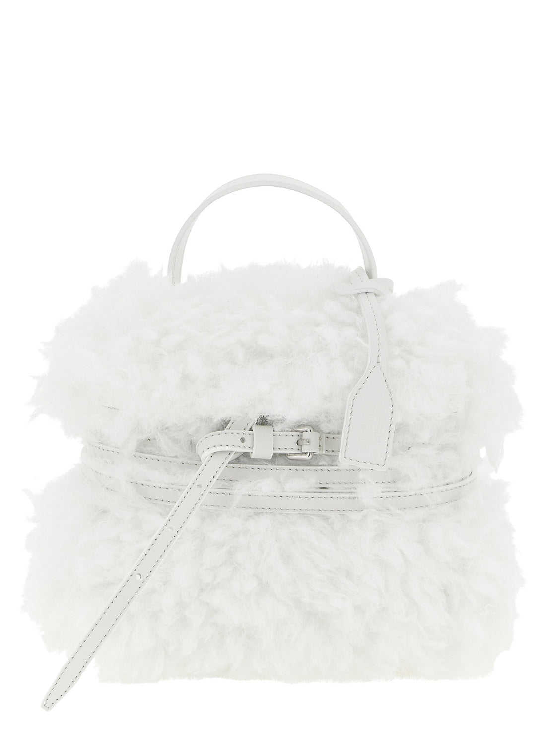 Moschino Tie Me Small Handbag White