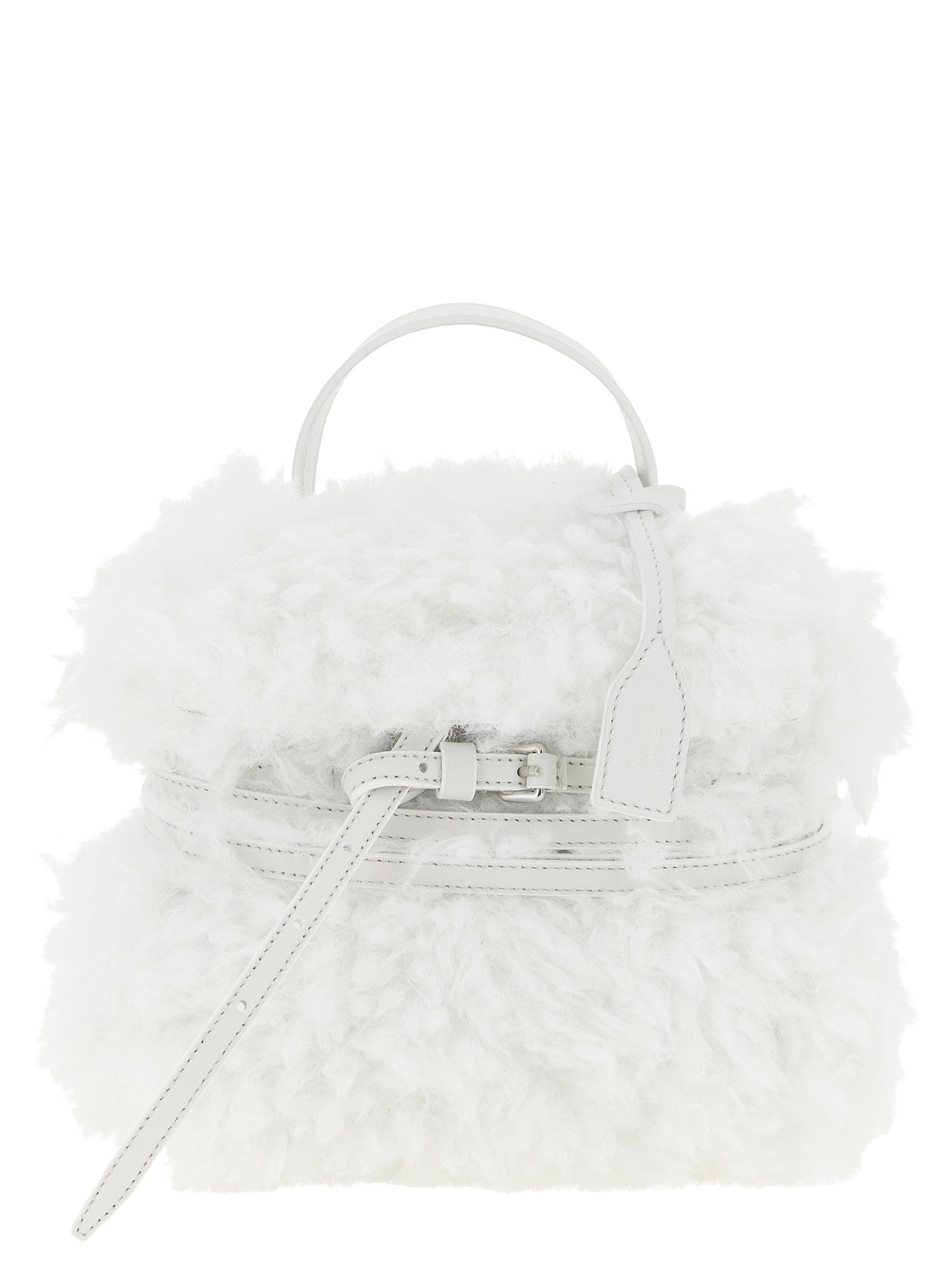 Moschino Tie Me Small Handbag White