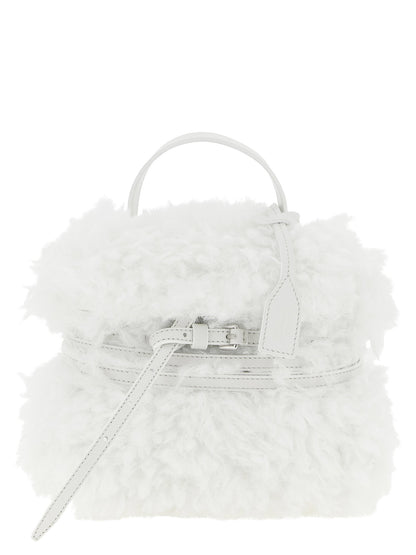 Moschino Tie Me Small Handbag White