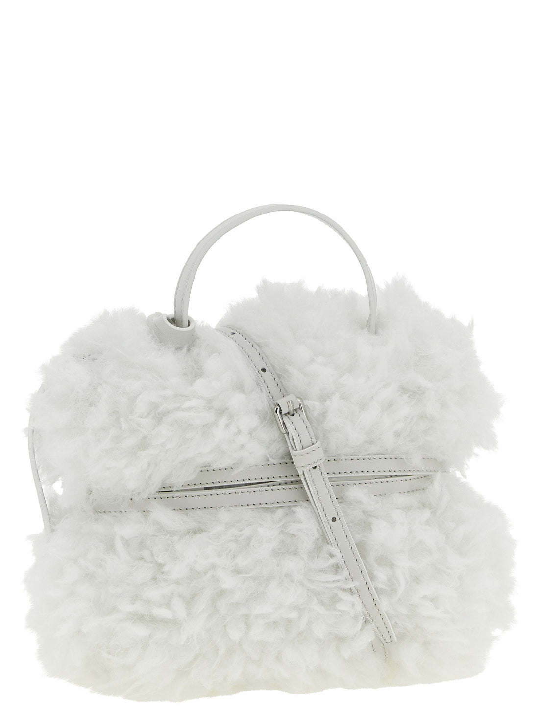 Moschino Tie Me Small Handbag White