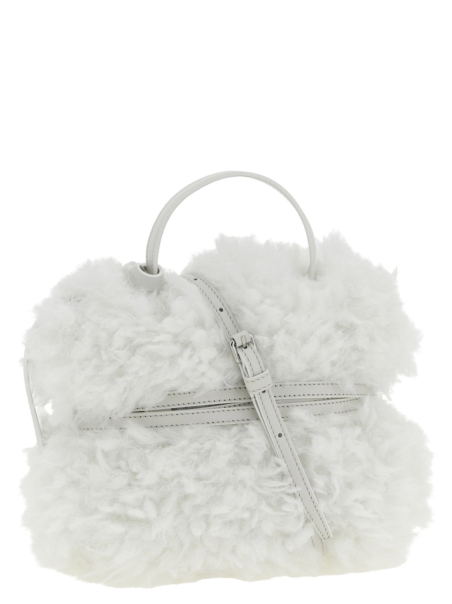 Moschino Tie Me Small Handbag White