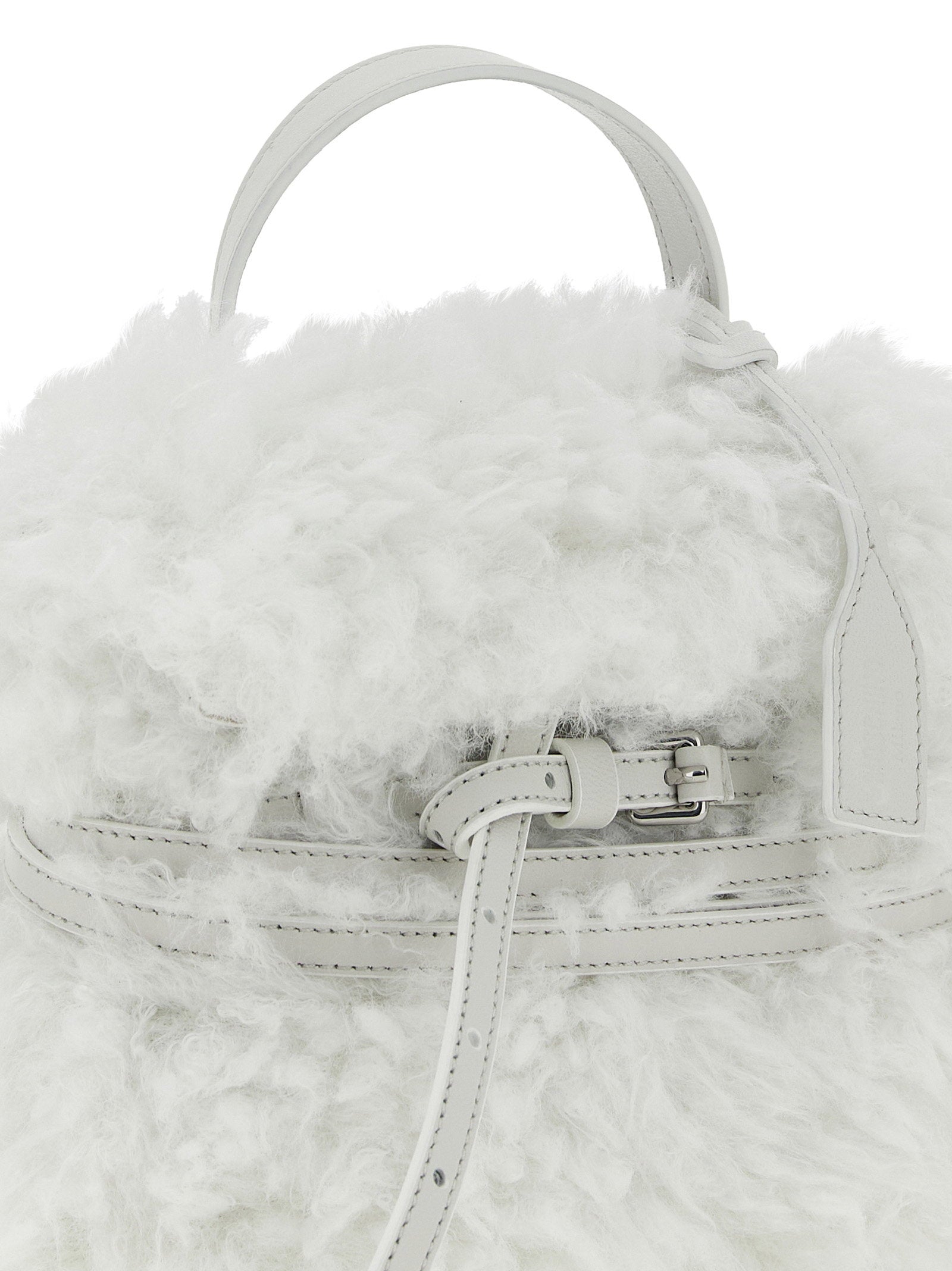 Moschino Tie Me Small Handbag White