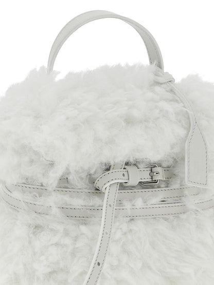 Moschino Tie Me Small Handbag White