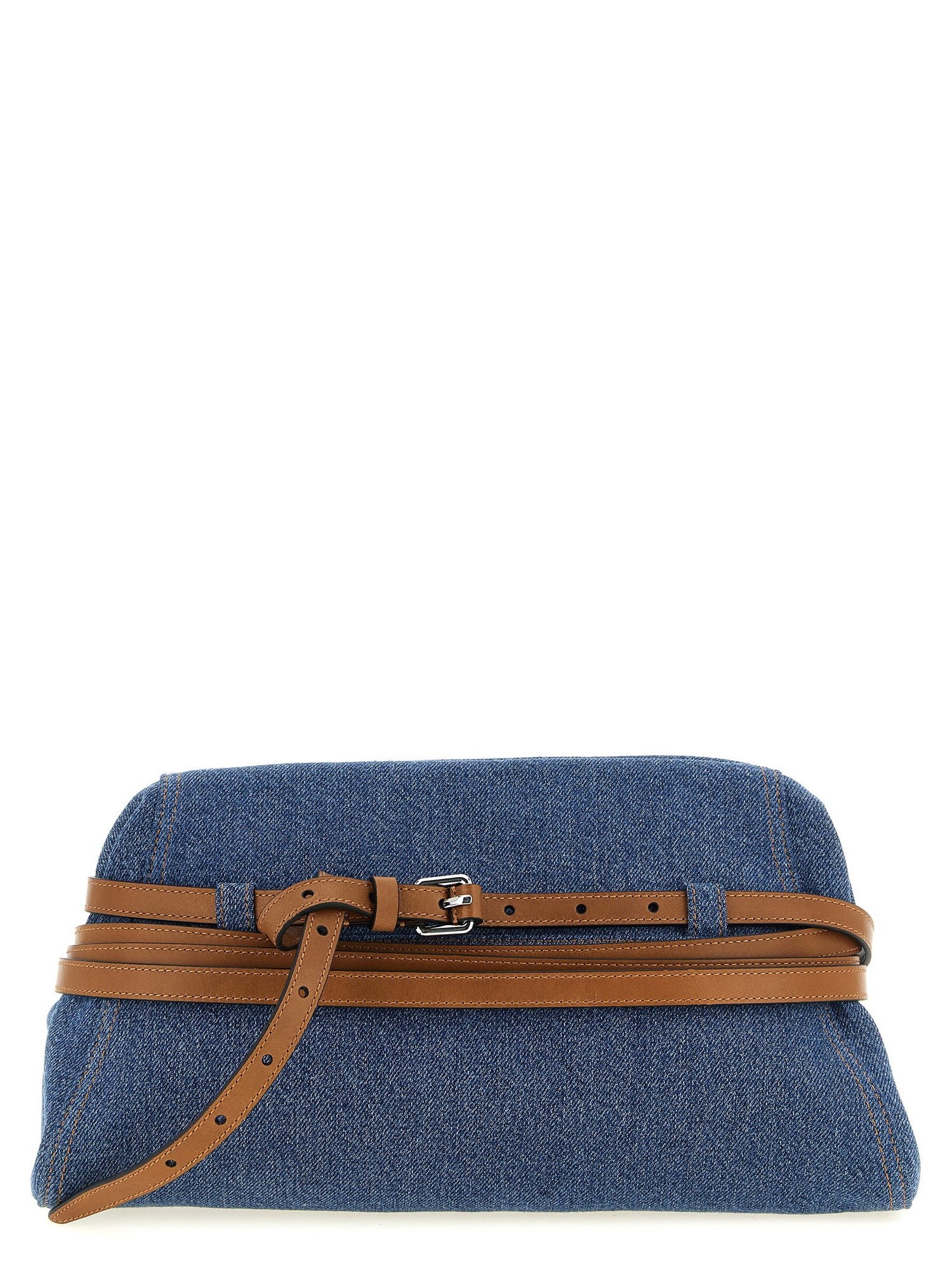 Moschino Tie Me Big Clutch Blue