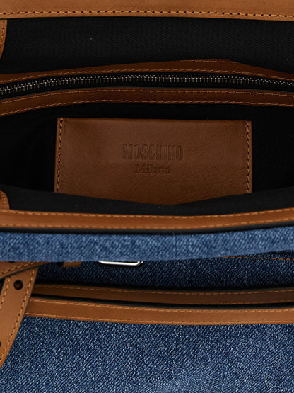Moschino Tie Me Big Clutch Blue