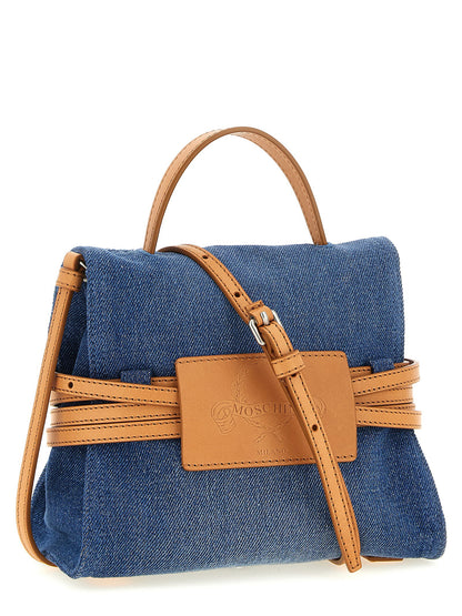 Moschino Tie Me Handbag Blue