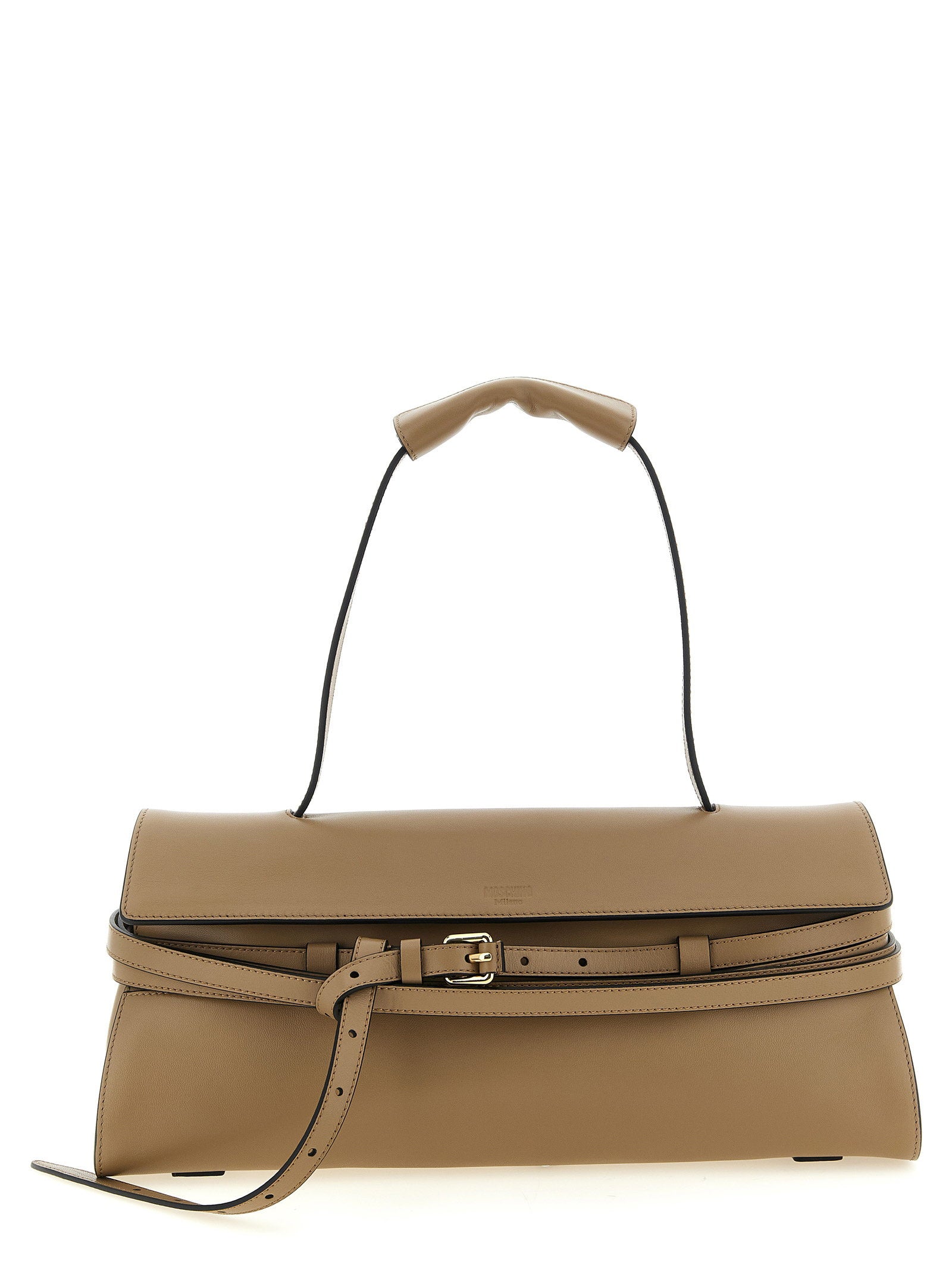 Moschino Tie Me Shoulder Bag Beige