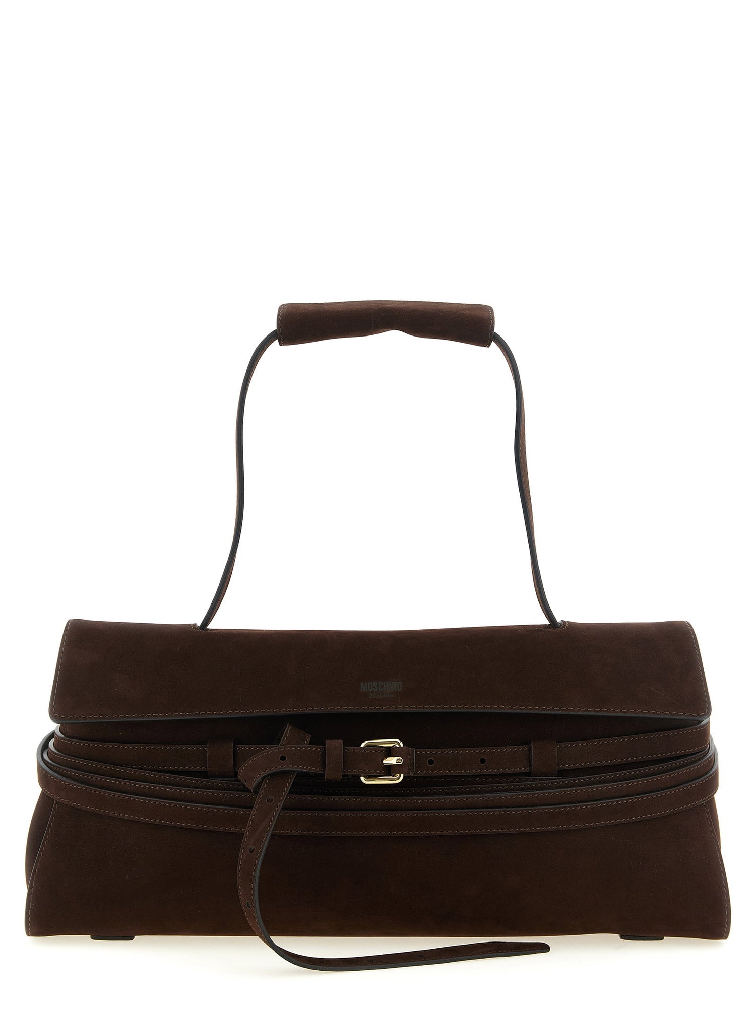 Moschino Tie Me Shoulder Bag Brown