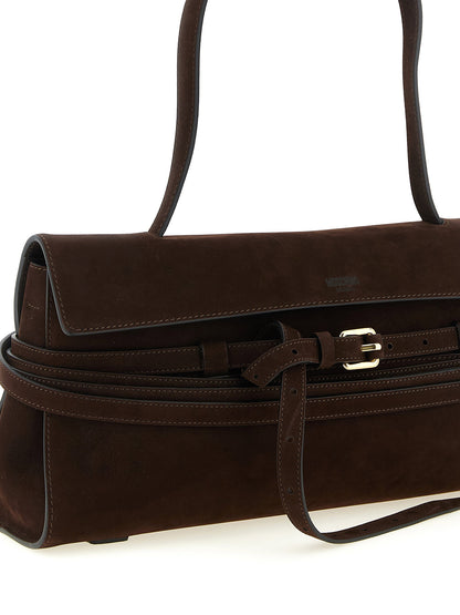 Moschino Tie Me Shoulder Bag Brown