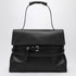 Moschino Large Black Leather Shoulder Bag Black
