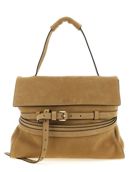 Moschino Tie Me Shoulder Bag Beige