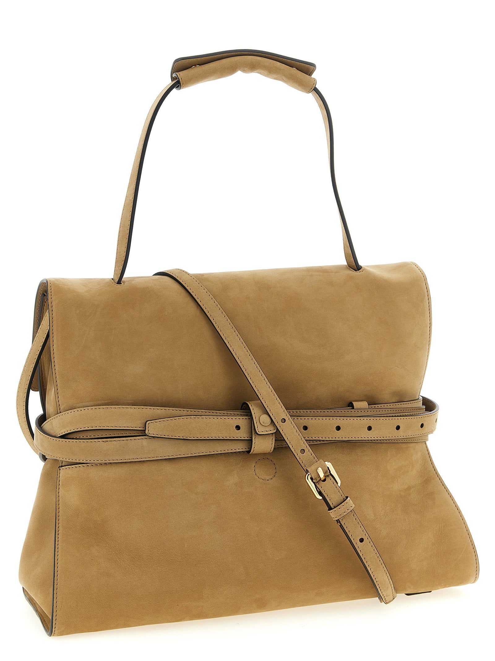 Moschino Tie Me Shoulder Bag Beige