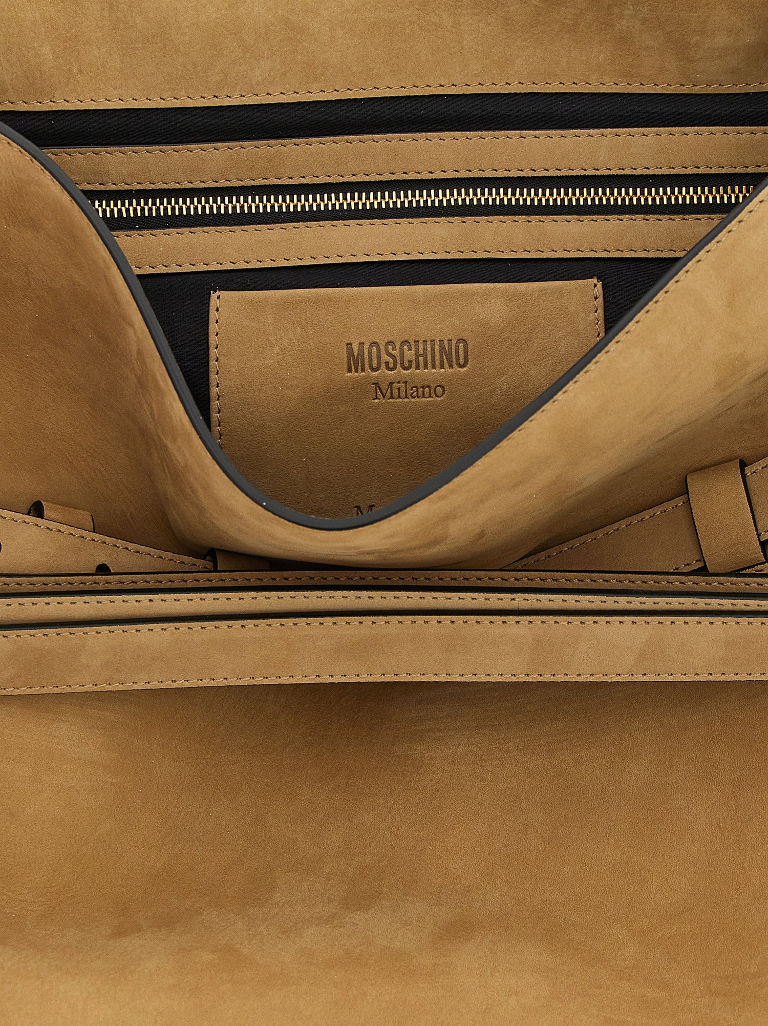 Moschino Tie Me Shoulder Bag Beige