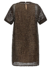 Brunello Cucinelli Sequin Mesh Dress Brown