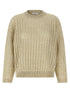 Brunello Cucinelli Dazzling Cable Sweater Beige
