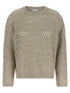 Brunello Cucinelli Dazzling Braids Sweater Beige