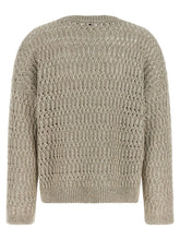 Brunello Cucinelli Dazzling Braids Sweater Beige