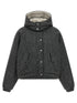 Brunello Cucinelli Shiny Zipper Pull Down Jacket Gray