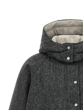 Brunello Cucinelli Shiny Zipper Pull Down Jacket Gray