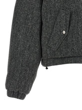 Brunello Cucinelli Shiny Zipper Pull Down Jacket Gray