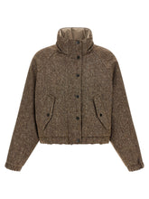 Brunello Cucinelli Donegal Tweed Down Jacket Brown