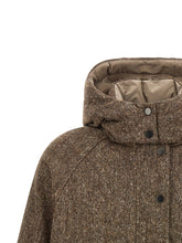 Brunello Cucinelli Donegal Tweed Down Jacket Brown
