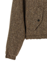 Brunello Cucinelli Donegal Tweed Down Jacket Brown