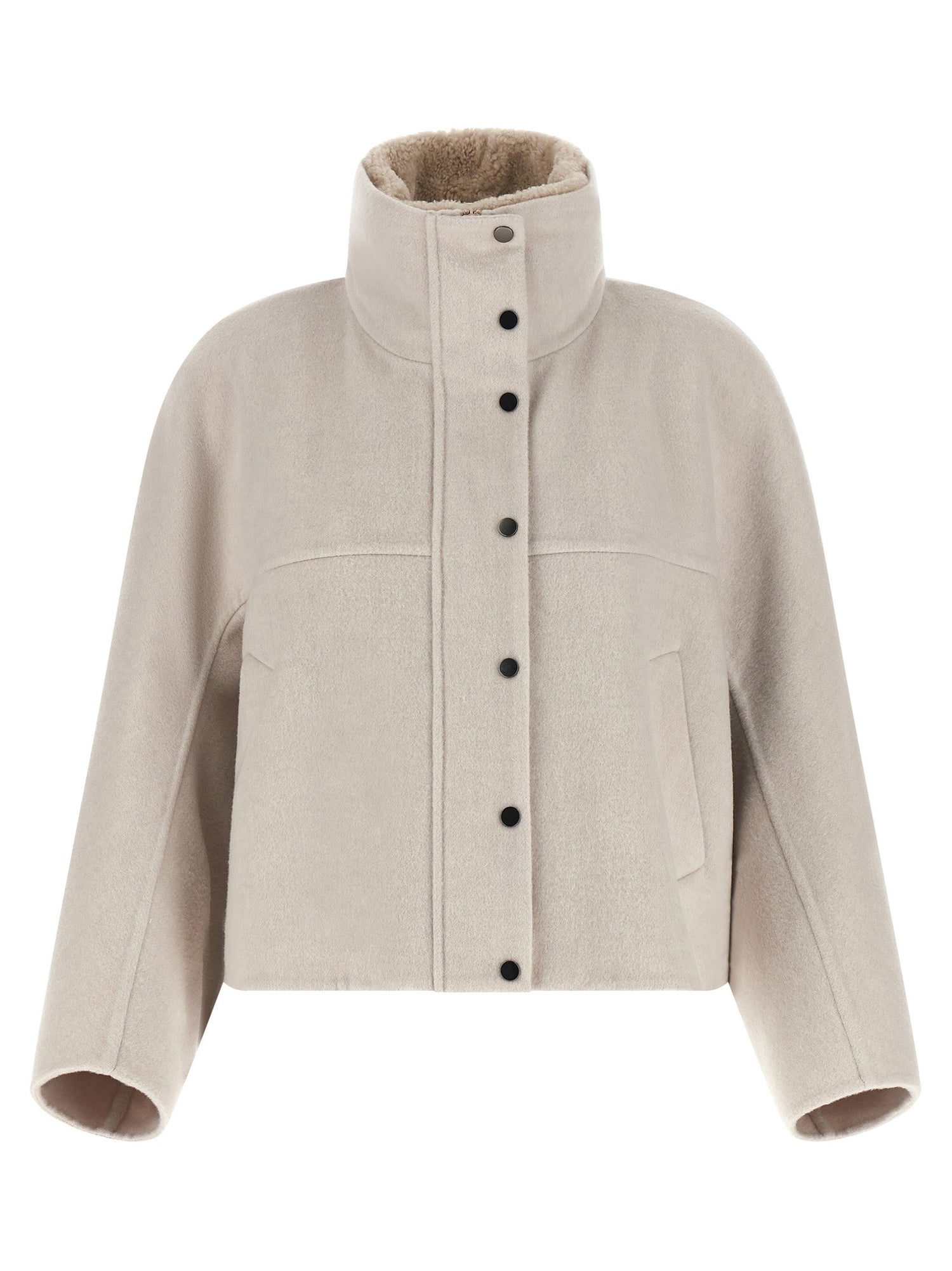 Brunello Cucinelli Cropped Coat Gray